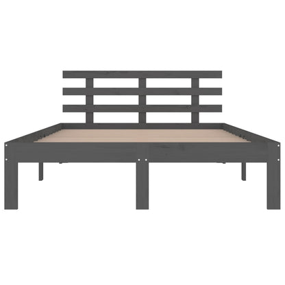 Berkfield Bed Frame Grey Solid Wood 180x200 cm Super King Size