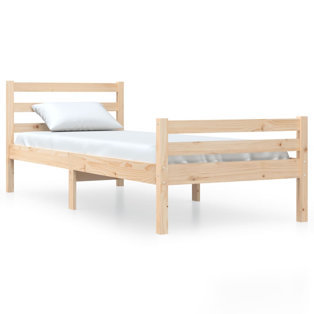 Berkfield Bed Frame Solid Wood 90x190 cm Single