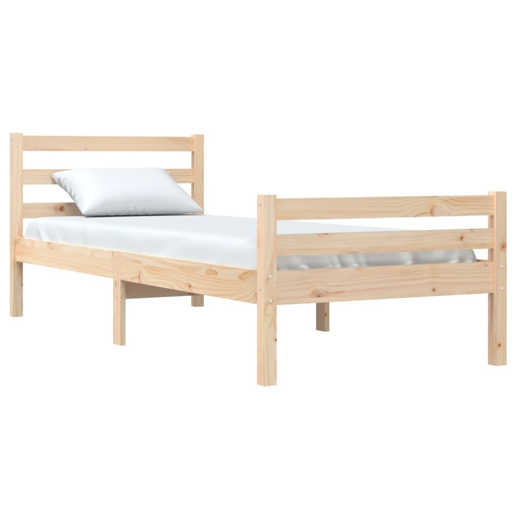 Berkfield Bed Frame Solid Wood 90x190 cm Single