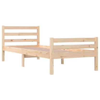 Berkfield Bed Frame Solid Wood 90x190 cm Single