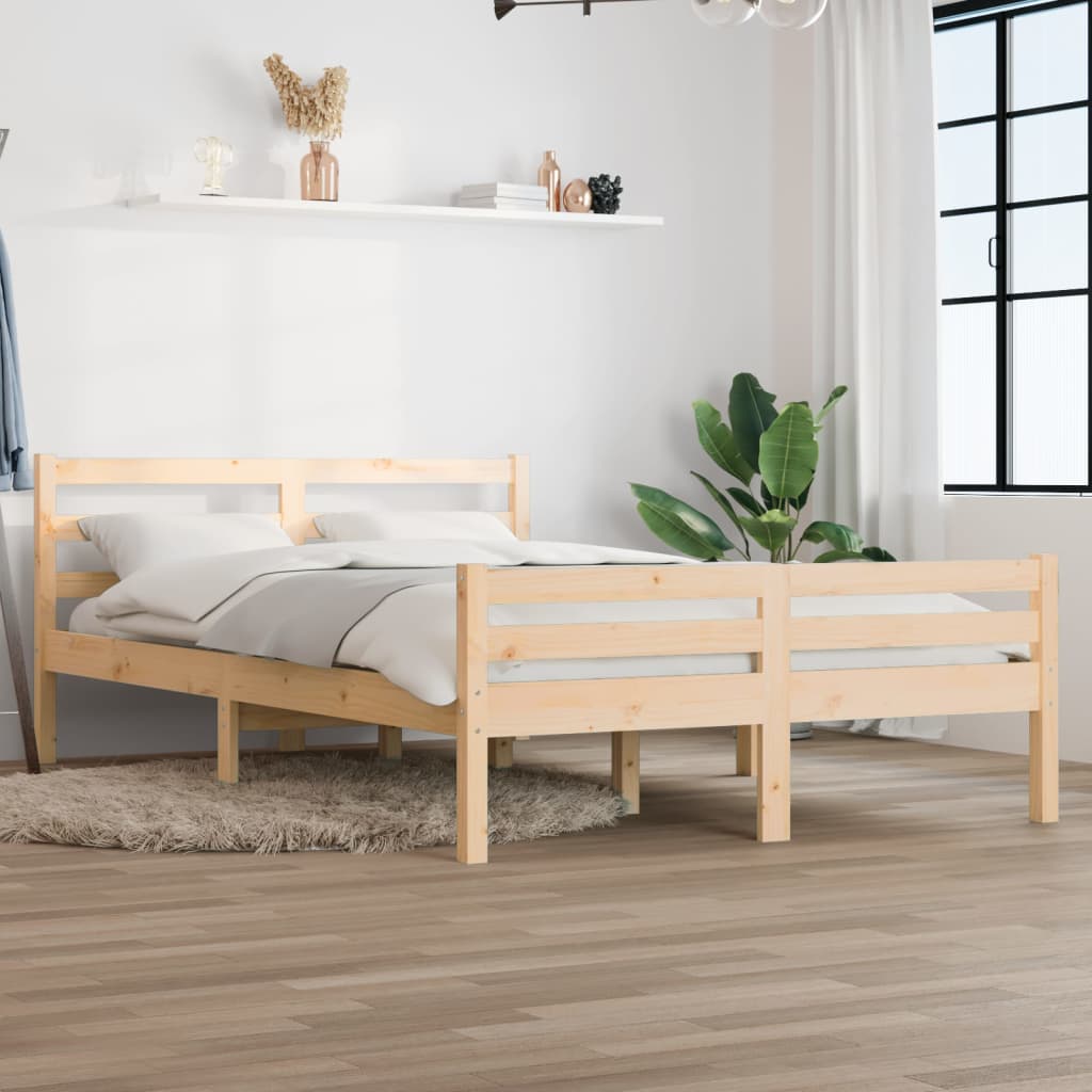 Berkfield Bed Frame Solid Wood 160x200 cm