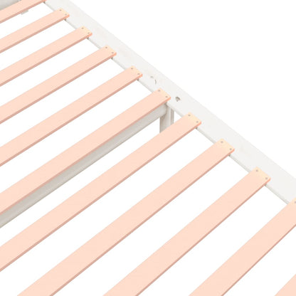 Berkfield Bed Frame White Solid Wood 120x200 cm