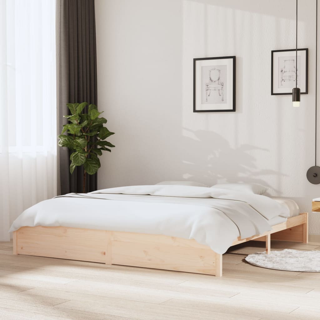 Berkfield Bed Frame Solid Wood 200x200 cm