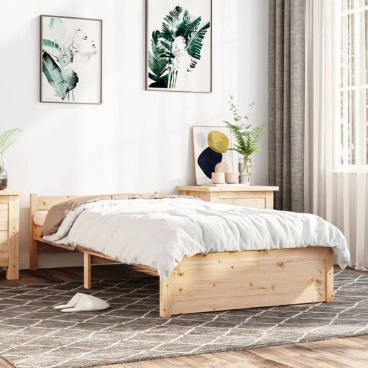 Berkfield Bed Frame Solid Wood 100x200 cm