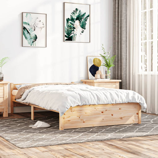 Berkfield Bed Frame Solid Wood 140x200 cm