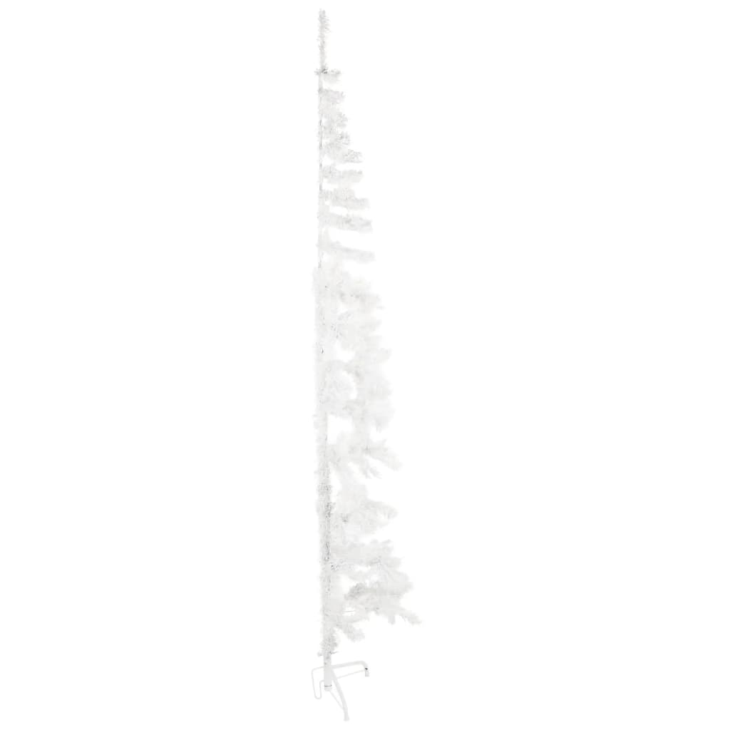 Berkfield Slim Artificial Half Christmas Tree with Stand White 240 cm