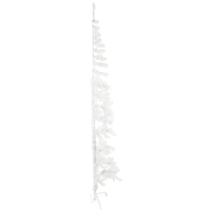Berkfield Slim Artificial Half Christmas Tree with Stand White 240 cm