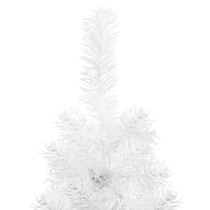 Berkfield Slim Artificial Half Christmas Tree with Stand White 240 cm