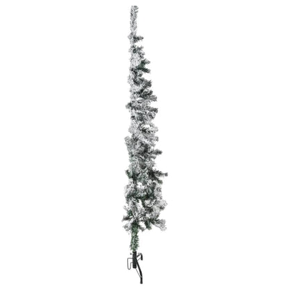 Berkfield Slim Artificial Half Christmas Tree with Flocked Snow 120 cm