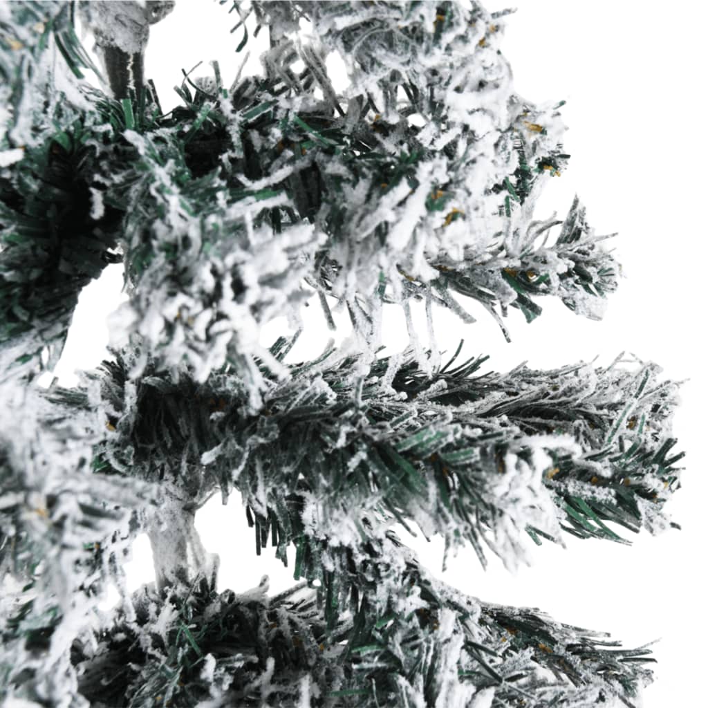 Berkfield Slim Artificial Half Christmas Tree with Flocked Snow 120 cm