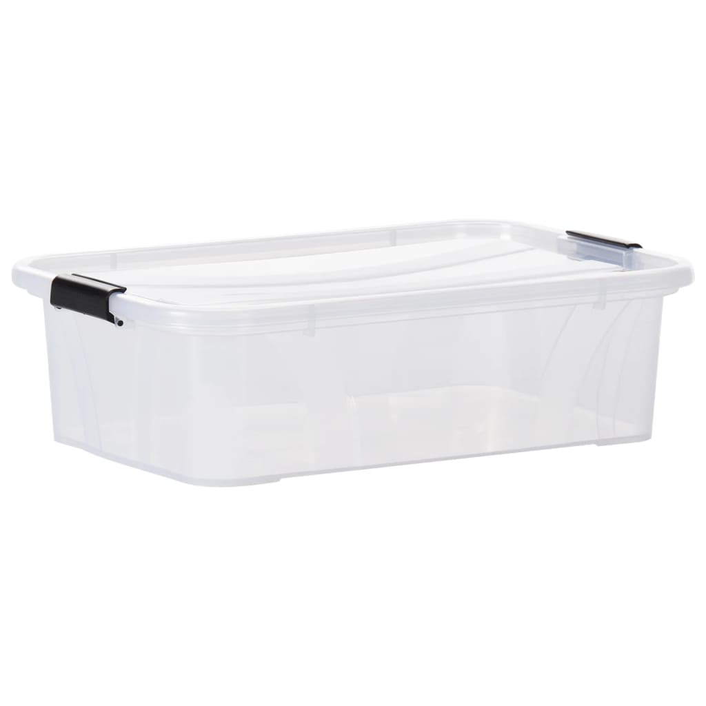 Berkfield Storage Boxes with Lids 2 pcs Transparent 7 L