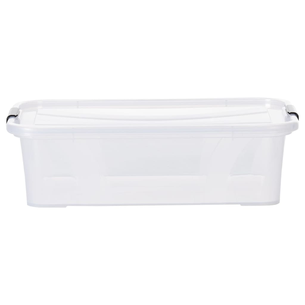 Berkfield Storage Boxes with Lids 2 pcs Transparent 7 L