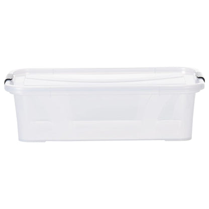 Berkfield Storage Boxes with Lids 2 pcs Transparent 7 L