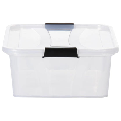 Berkfield Storage Boxes with Lids 2 pcs Transparent 7 L
