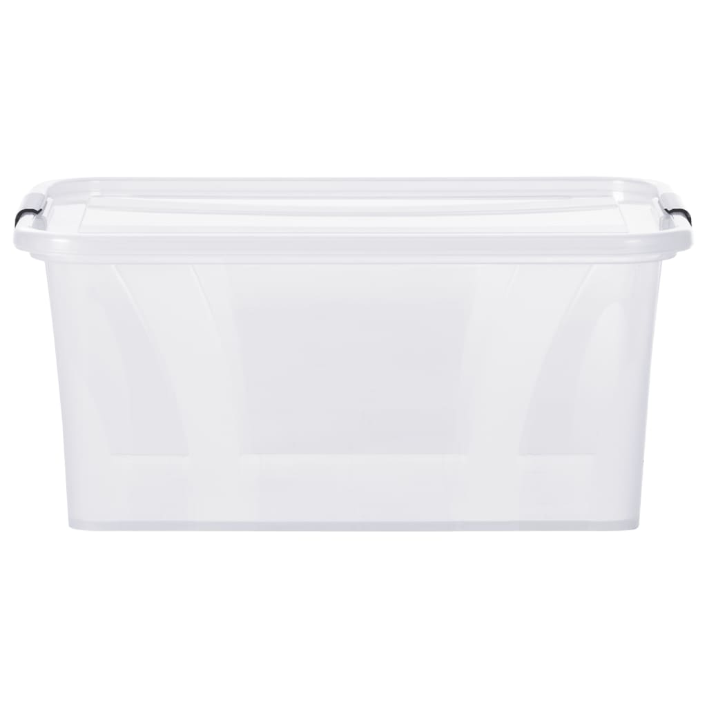 Berkfield Storage Boxes with Lids 5 pcs Transparent 32 L