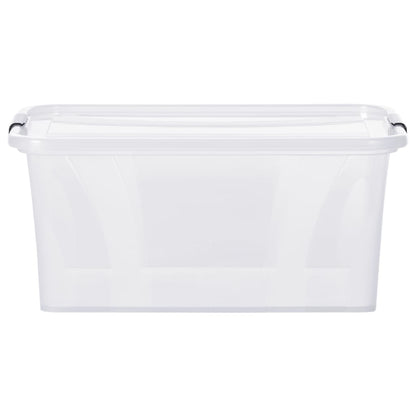 Berkfield Storage Boxes with Lids 5 pcs Transparent 32 L