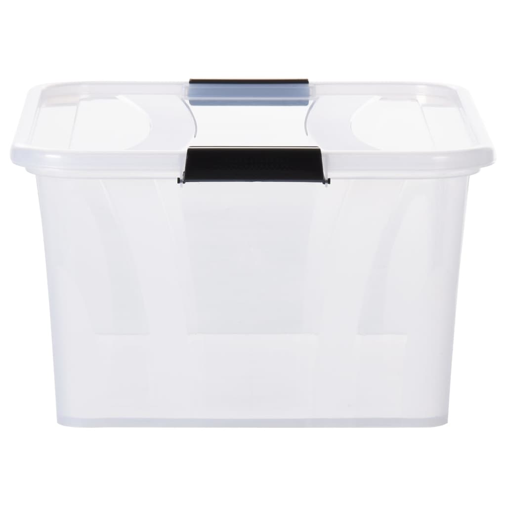 Berkfield Storage Boxes with Lids 5 pcs Transparent 32 L
