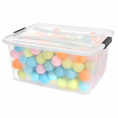 Berkfield Storage Boxes with Lids 5 pcs Transparent 32 L