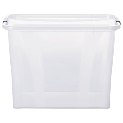 Berkfield Storage Boxes with Lids 5 pcs Transparent 55 L