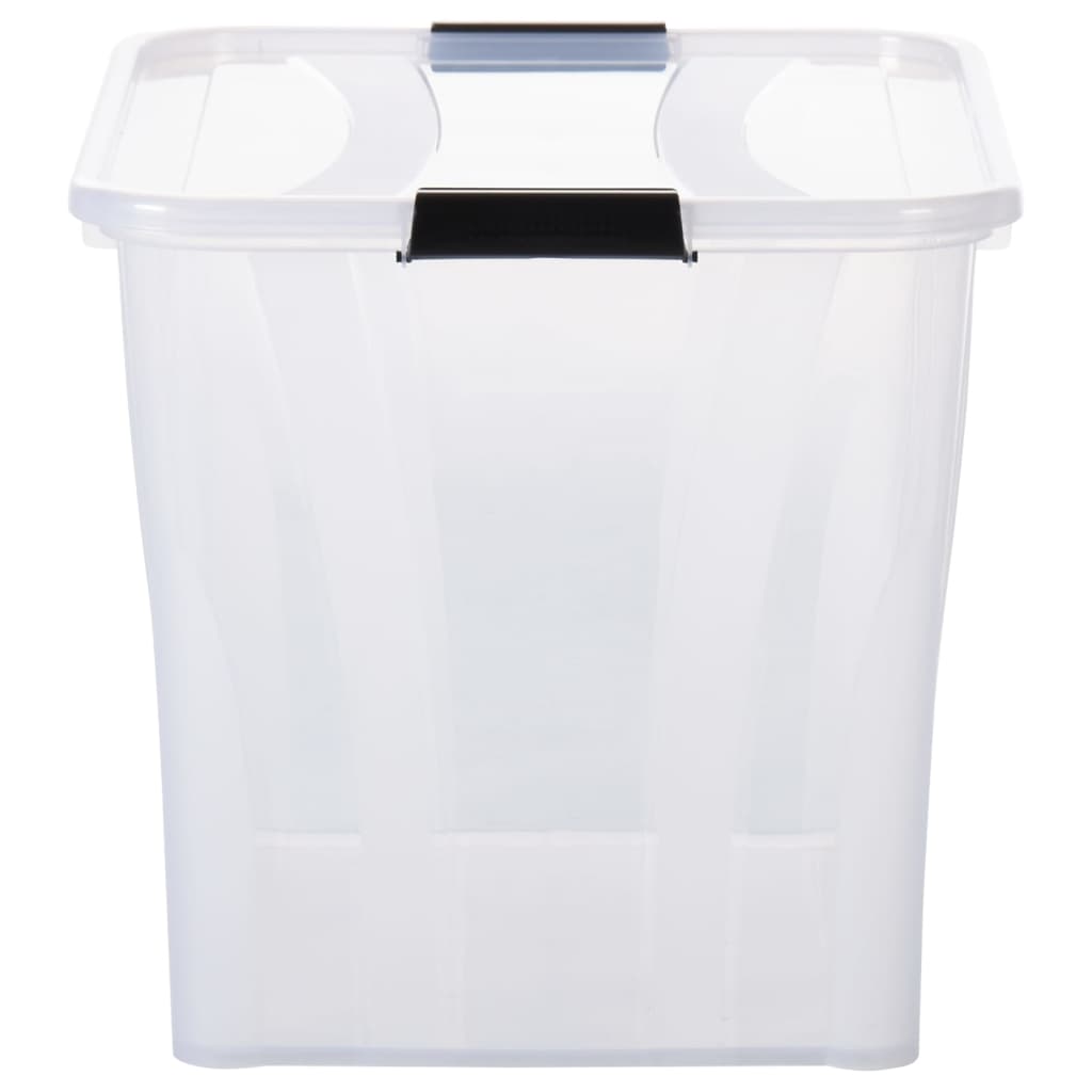 Berkfield Storage Boxes with Lids 5 pcs Transparent 55 L