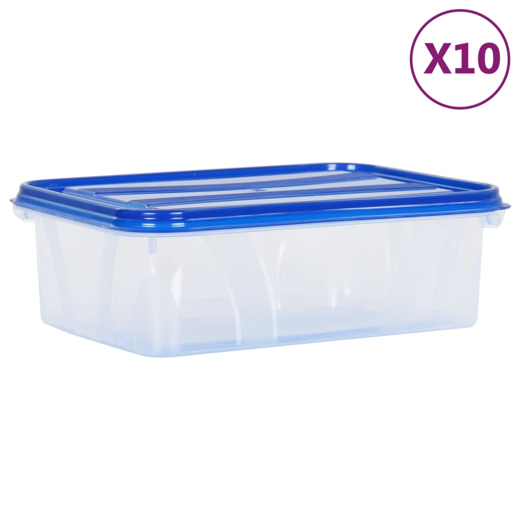 Berkfield Food Storage Containers with Lids 10 pcs PP