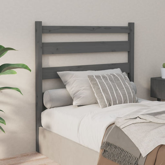Berkfield Bed Headboard Grey 81x4x100 cm Solid Wood Pine