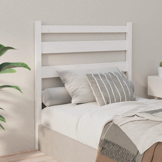 Berkfield Bed Headboard White 106x4x100 cm Solid Wood Pine