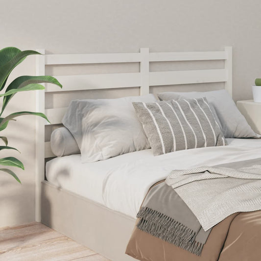 Berkfield Bed Headboard White 126x4x100 cm Solid Wood Pine