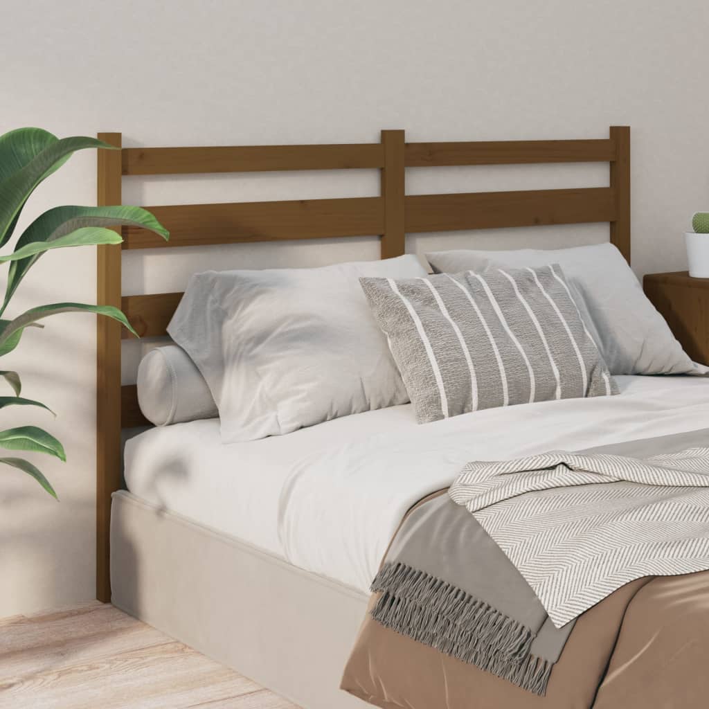 Berkfield Bed Headboard Honey Brown 141x4x100 cm Solid Wood Pine
