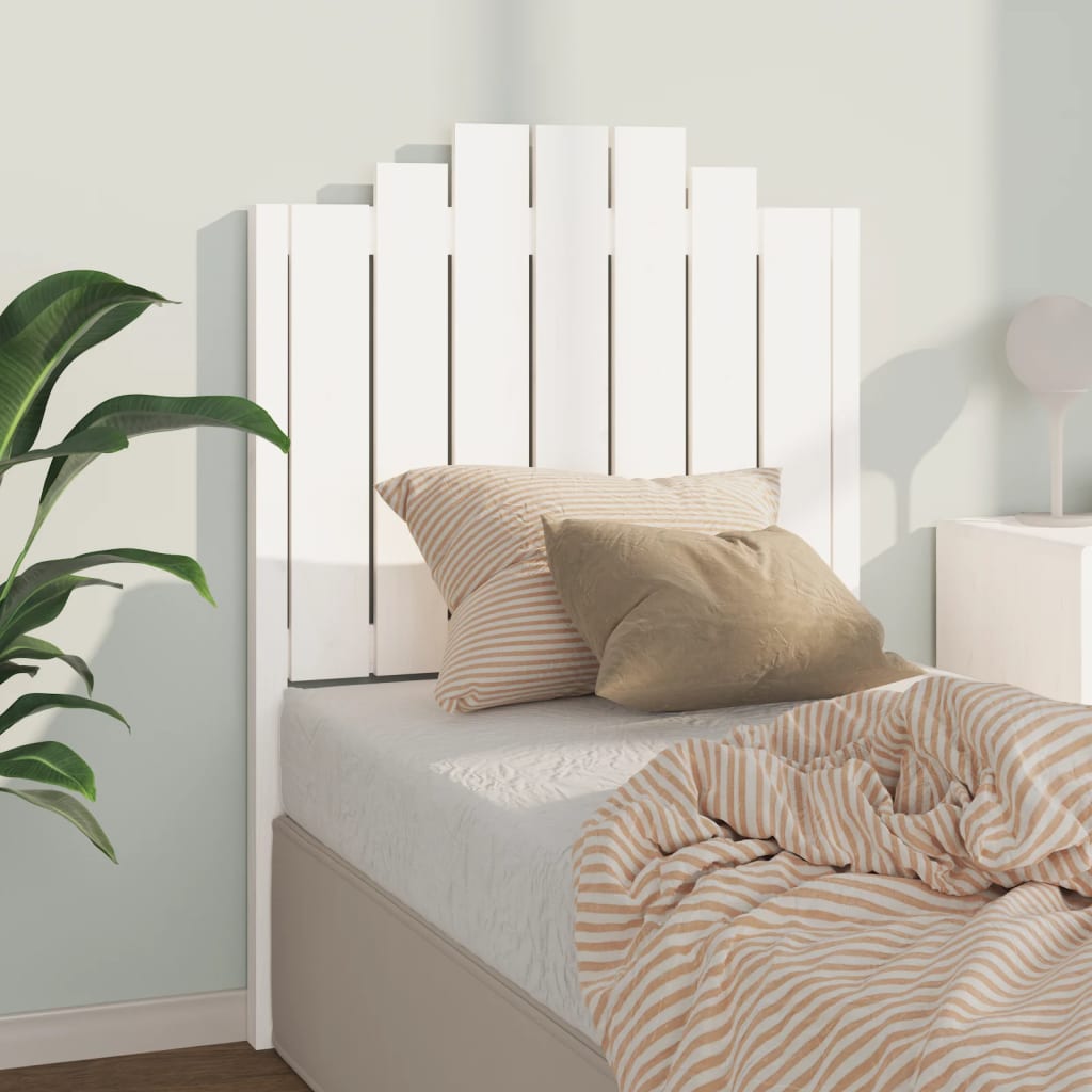 Berkfield Bed Headboard White 81x4x110 cm Solid Wood Pine