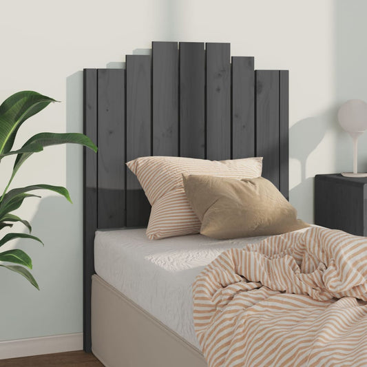Berkfield Bed Headboard Grey 81x4x110 cm Solid Wood Pine