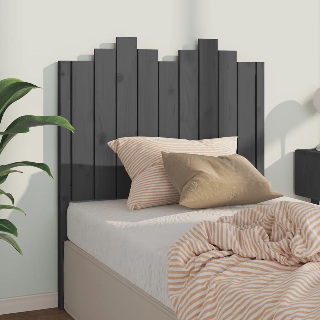 Berkfield Bed Headboard Grey 96x4x110 cm Solid Wood Pine