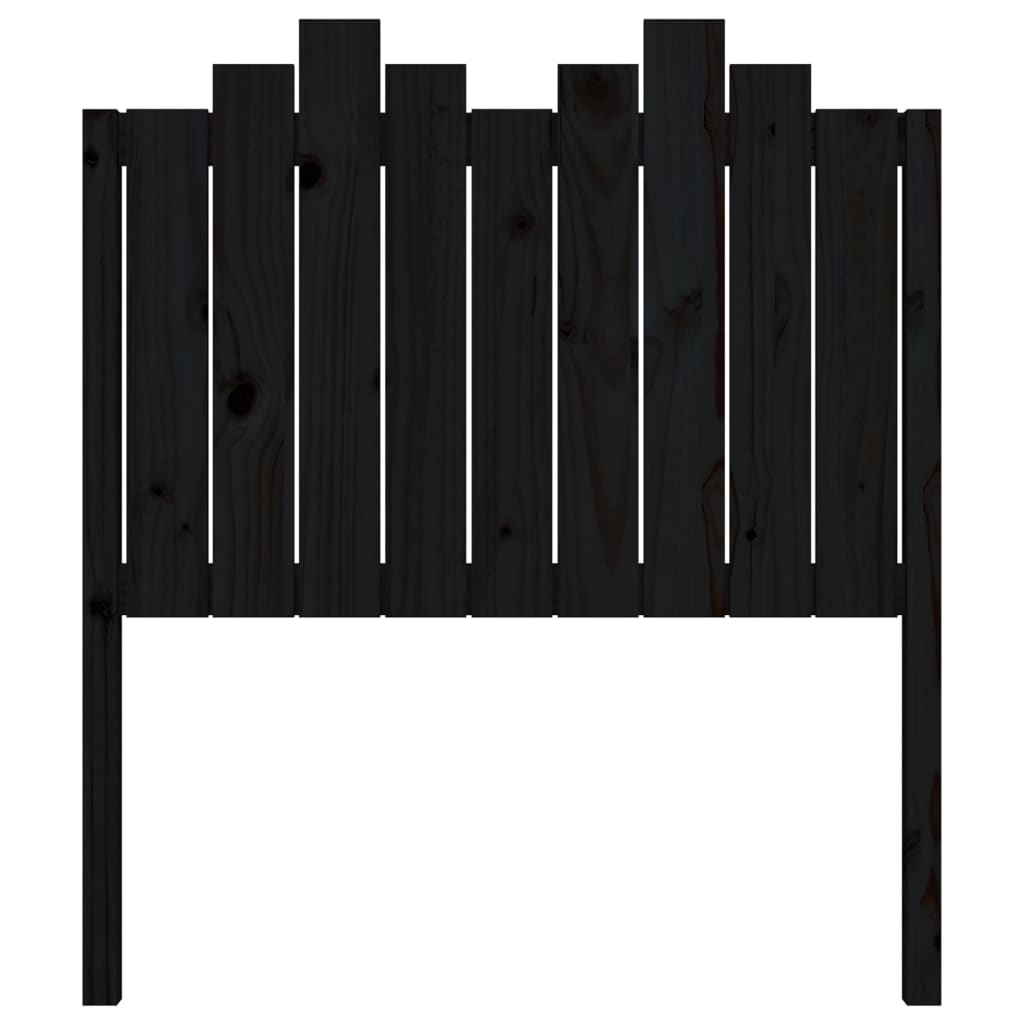 Berkfield Bed Headboard Black 96x4x110 cm Solid Wood Pine