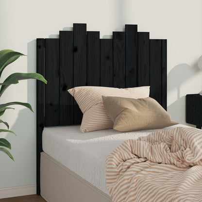 Berkfield Bed Headboard Black 96x4x110 cm Solid Wood Pine