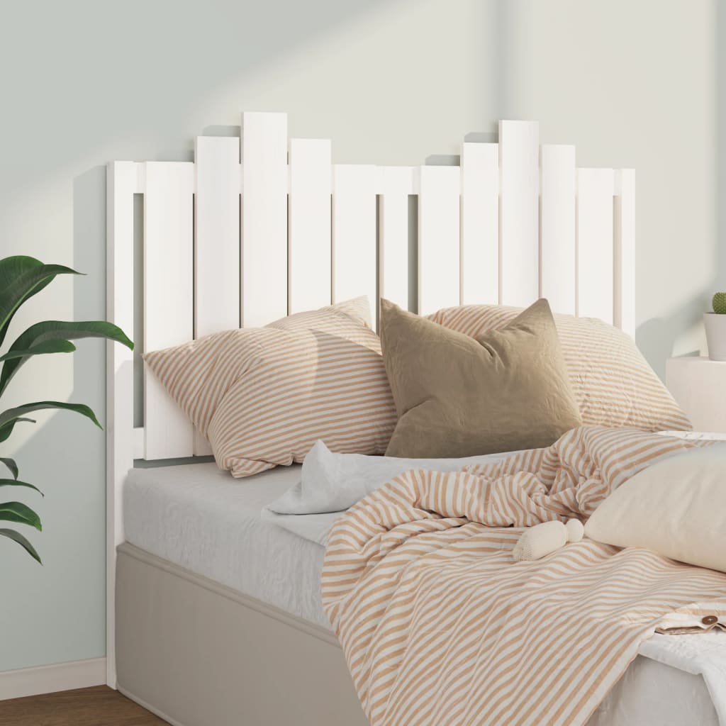Berkfield Bed Headboard White 126x4x110 cm Solid Wood Pine
