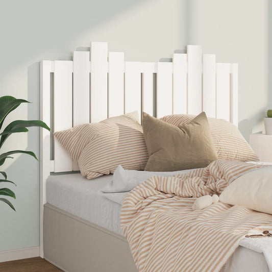 Berkfield Bed Headboard White 126x4x110 cm Solid Wood Pine