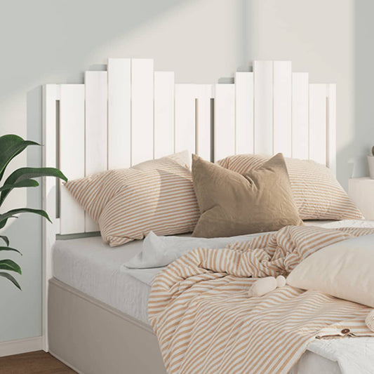 Berkfield Bed Headboard White 141x4x110 cm Solid Wood Pine