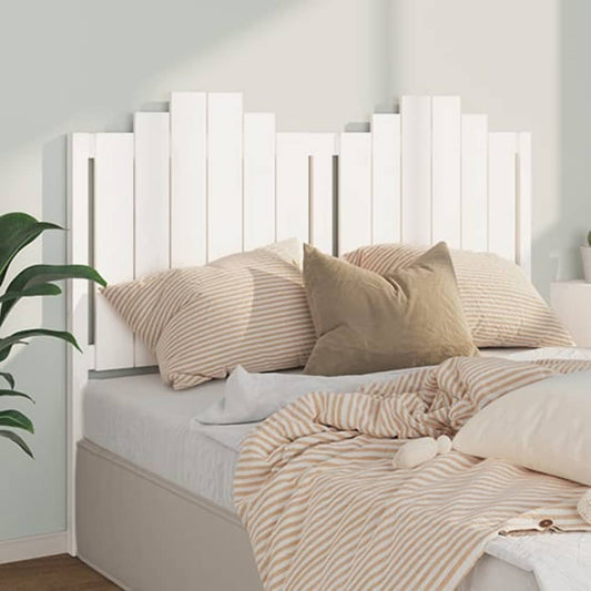 Berkfield Bed Headboard White 146x4x110 cm Solid Wood Pine