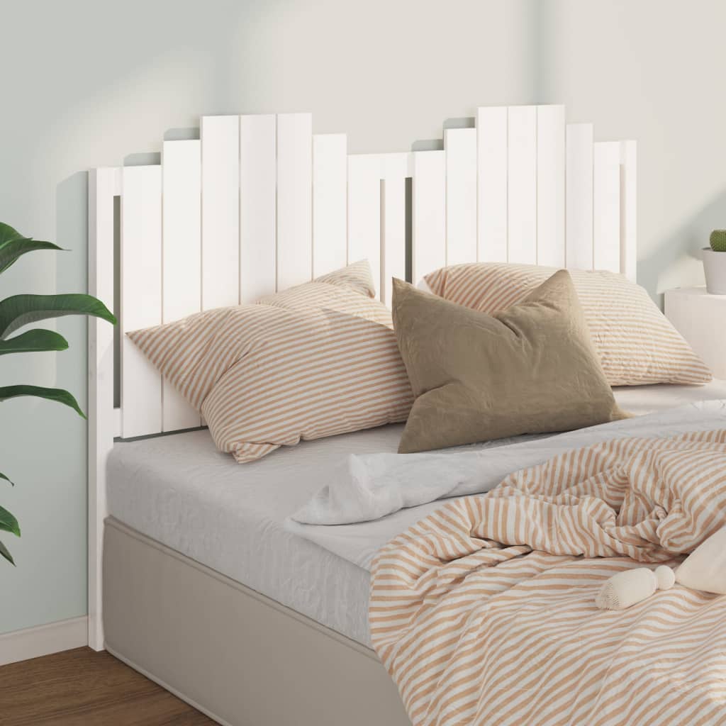 Berkfield Bed Headboard White 156x4x110 cm Solid Wood Pine