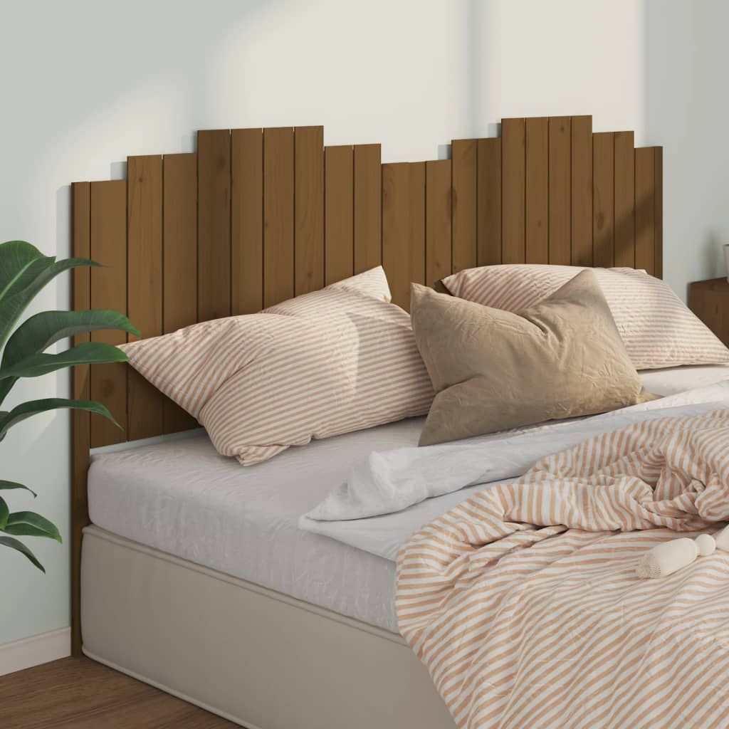 Berkfield Bed Headboard Honey Brown 206x4x110 cm Solid Wood Pine