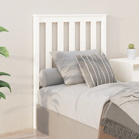 Berkfield Bed Headboard White 81x6x101 cm Solid Wood Pine