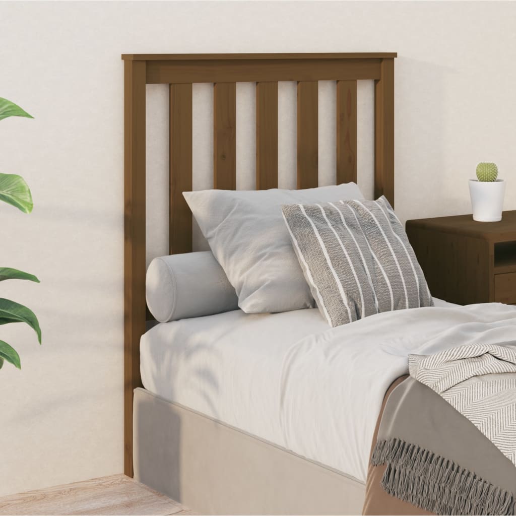 Berkfield Bed Headboard Honey Brown 81x6x101 cm Solid Wood Pine
