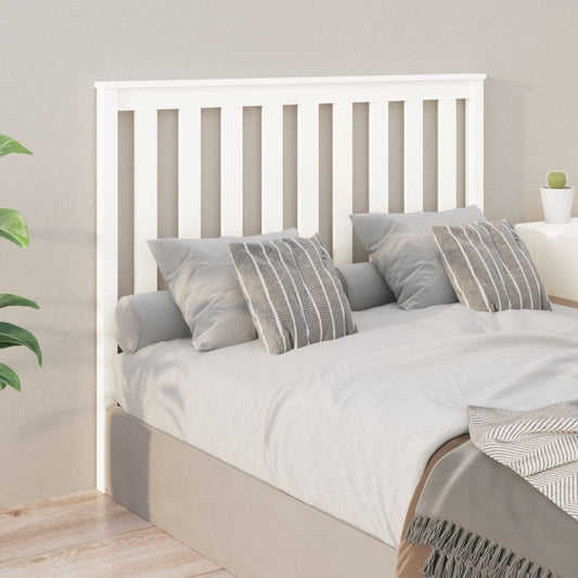 Berkfield Bed Headboard White 126x6x101 cm Solid Wood Pine