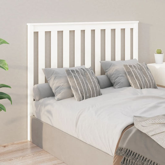 Berkfield Bed Headboard White 146x6x101 cm Solid Wood Pine