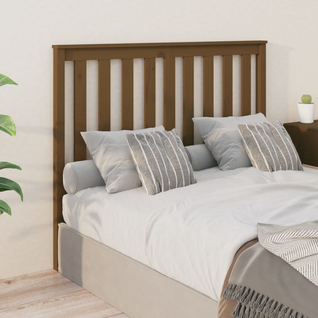 Berkfield Bed Headboard Honey Brown 146x6x101 cm Solid Wood Pine