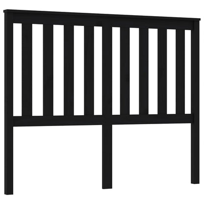 Berkfield Bed Headboard Black 146x6x101 cm Solid Wood Pine