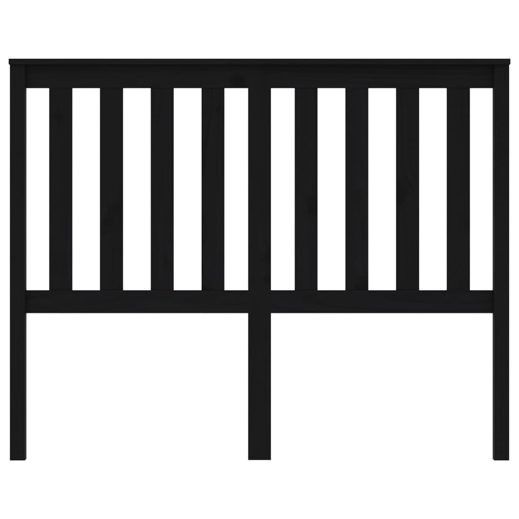 Berkfield Bed Headboard Black 146x6x101 cm Solid Wood Pine