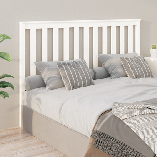 Berkfield Bed Headboard White 156x6x101 cm Solid Wood Pine