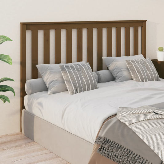 Berkfield Bed Headboard Honey Brown 156x6x101 cm Solid Wood Pine