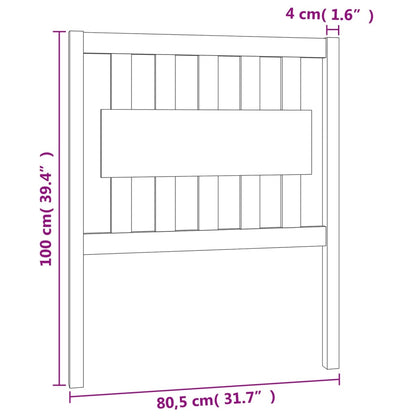 Berkfield Bed Headboard 80.5x4x100 cm Solid Wood Pine
